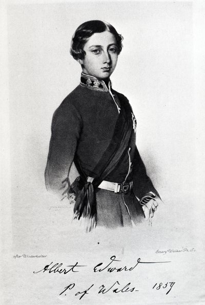 Edoardo, Principe di Galles, inciso da Emery Walker da Franz Xaver Winterhalter